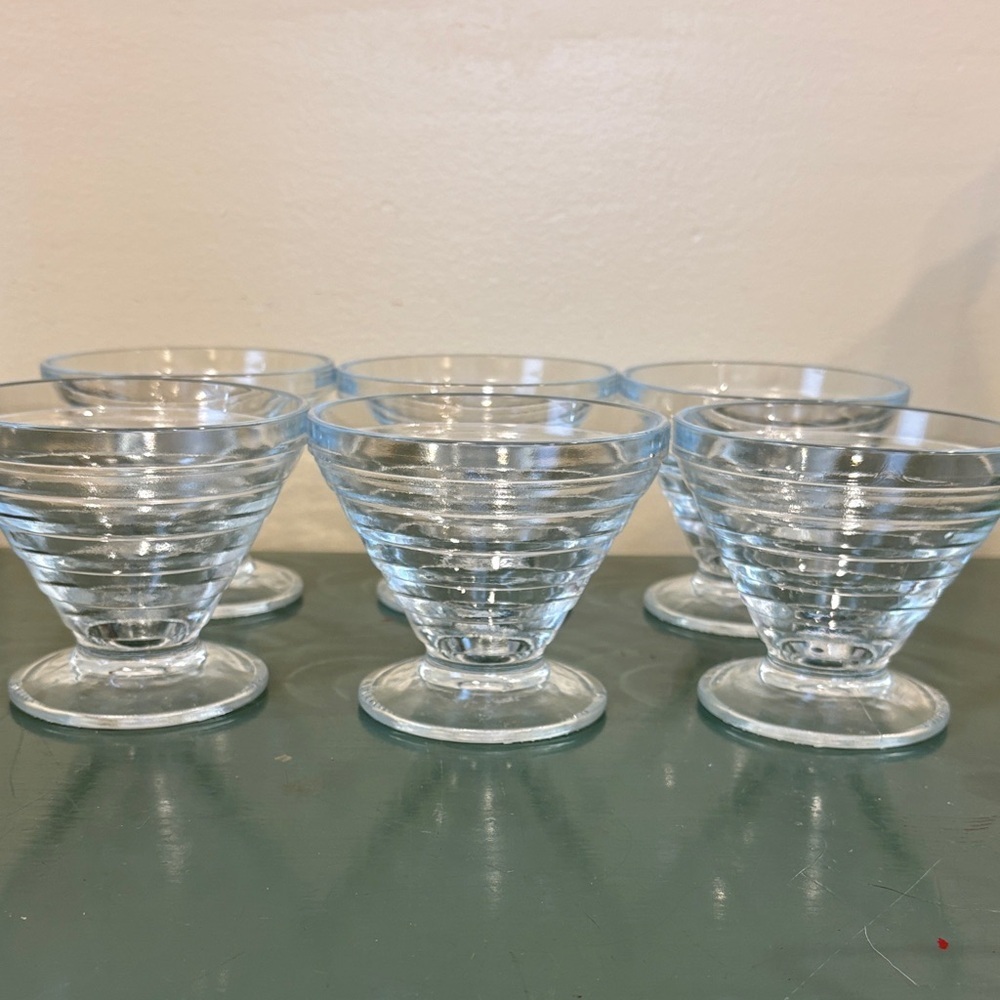 Vintage Riihimaen Lasi Dessert Bowls - Set of 6